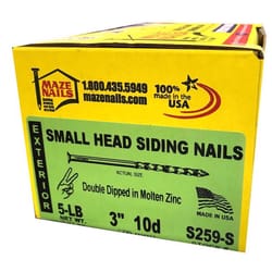 Maze 10D 3 in. Siding Hot-Dipped Galvanized Carbon Steel Nail Flat Head 5 lb