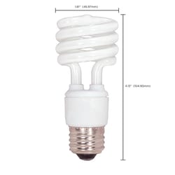 Satco 13 W T2 1.81 in. D X 4.13 in. L CFL Bulb Daylight Spiral 5000 K 4 pk