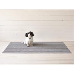 Chilewich 36 in. W X 60 in. L Gray Stripe PVC Vinyl Rug