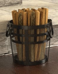 Panacea Open Hearth Black Antique Steel Log Carrier