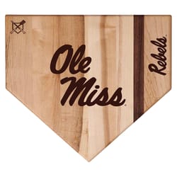 Baseball BBQ 17 in. L X 17 in. W X 1 in. Maple NCAA Ole Miss Cutting Board