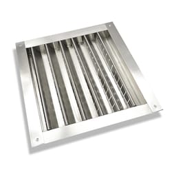 Master Flow 12 in. W X 12 in. L Metallic Silver Aluminum Wall Louver