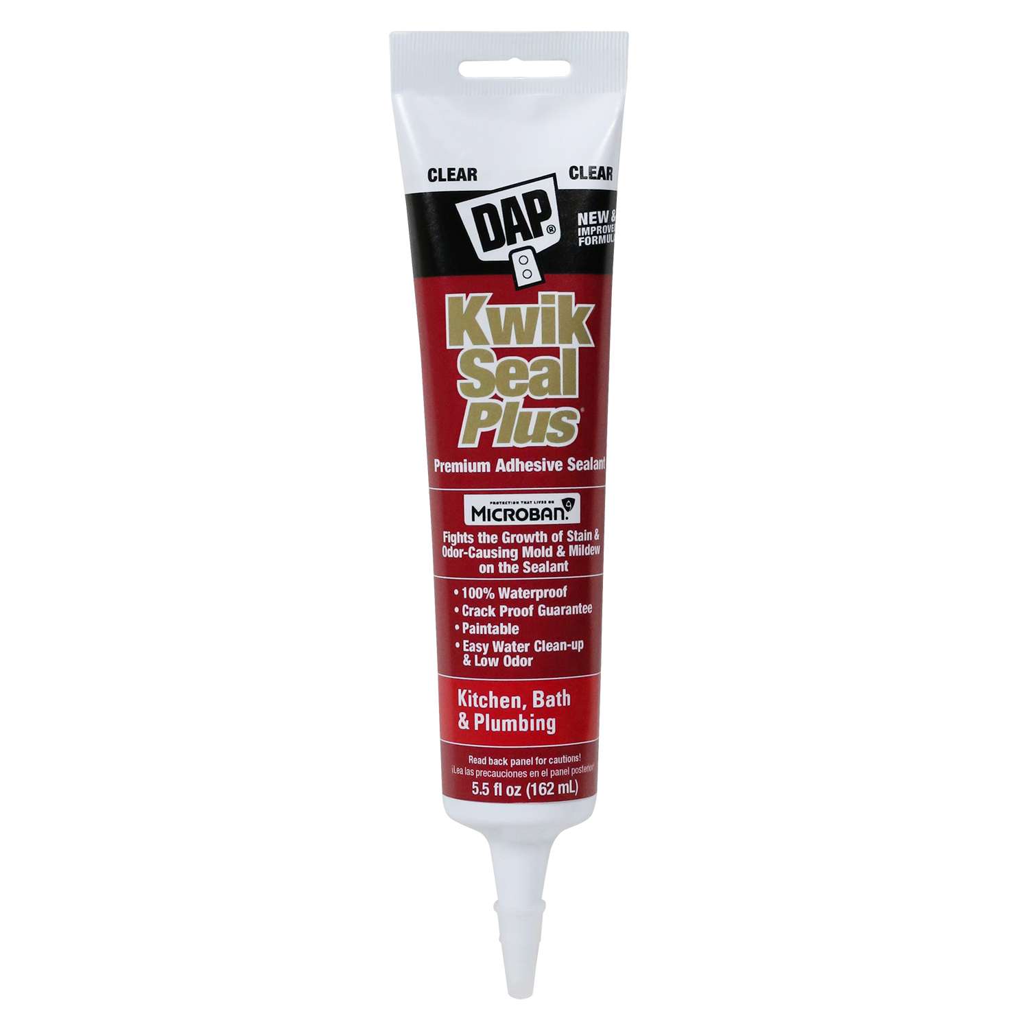 DAP Kwik Seal Plus Clear Siliconized Latex Kitchen and Bath Adhesive Caulk 5.5 oz Ace Hardware