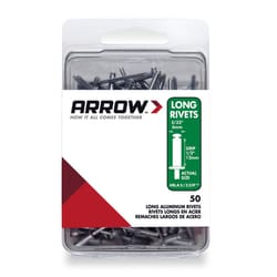 Arrow 5/32 in. D X 1/2 in. Aluminum Rivets Silver 50 pk