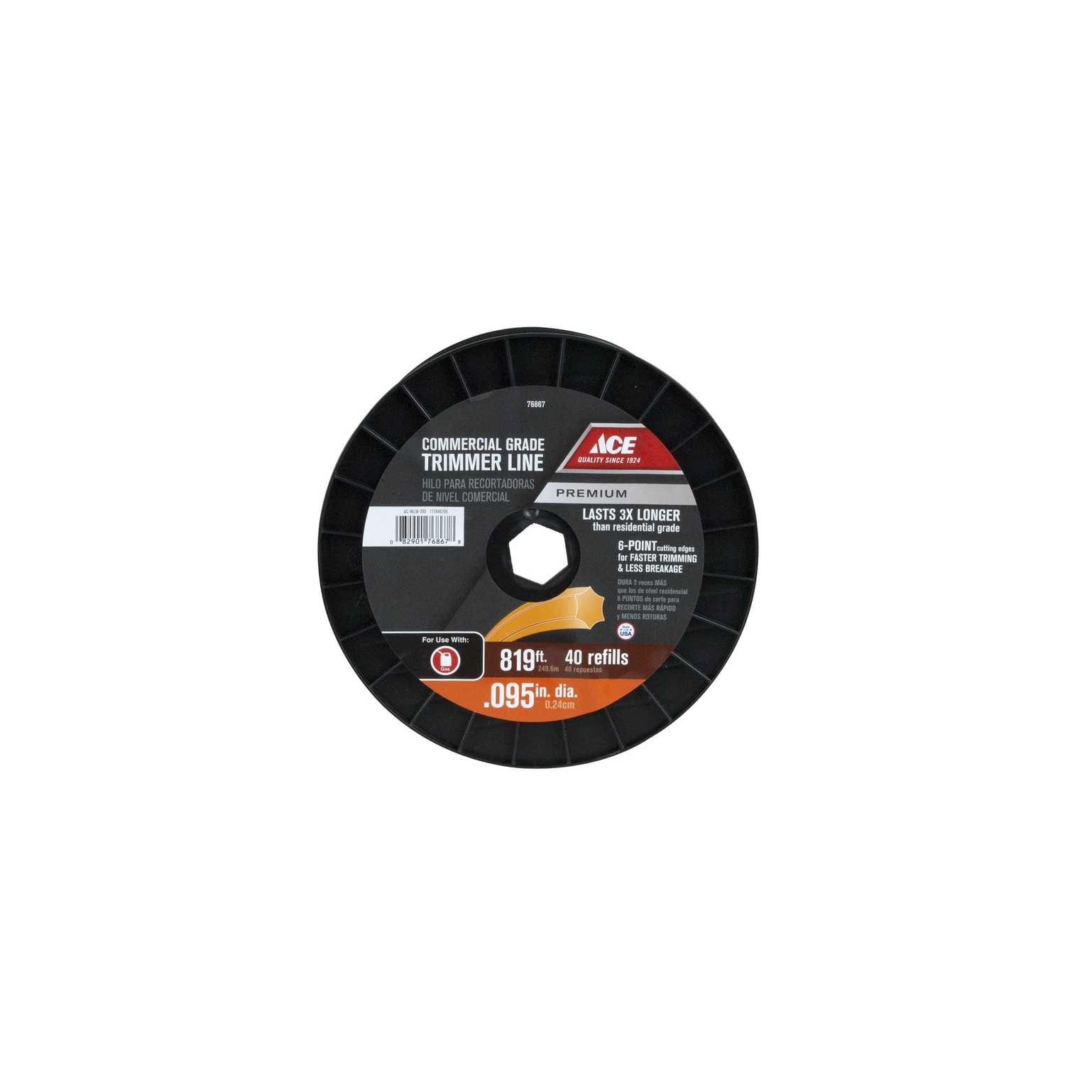 Ace Premium Commercial Grade 0.095 in. Dia. x 819 ft. L Trimmer Line