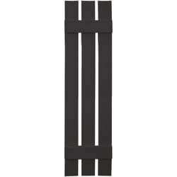 Builders Edge 51 in. H X 12 in. W Black Board and Batten Vinyl Shutter 2 pk
