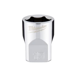 Milwaukee 15 mm X 3/8 in. drive Metric 6 Point Standard Socket 1 pc