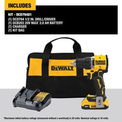 DEWALT ATOMIC 20-Volt MAX Lithium-Ion Cordless Combo Kit (2-Tool) with (2)  2.0Ah Batteries, Charger and Bag DCK225D2 - The Home Depot