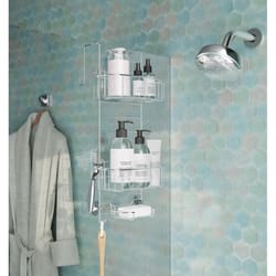 Zenna Home Bathstyles 22.7 in. H X 12.2 in. W X 9 in. L Silver Shower Caddy