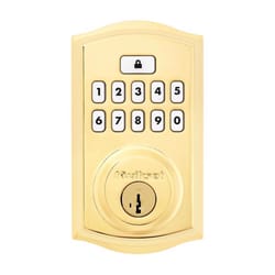 Kwikset SmartCode Polished Brass Metal Electronic Deadbolt