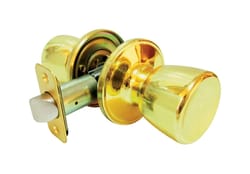Faultless Tulip Polished Brass Passage Door Knob Right Handed