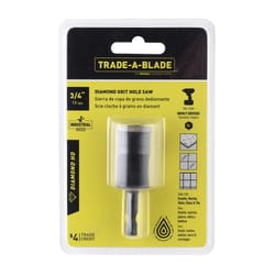 Trade A Blade Diamond 3/4 in. L X 1/4 in. D Hole Saw