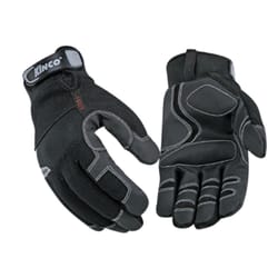 Kinco M Synthetic Leather Winter Black Grip Gloves