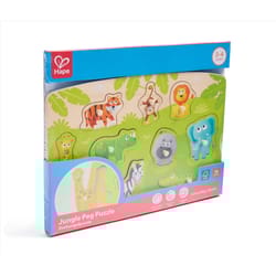 Hape Jungle Peg Puzzle Multicolored 10 pc