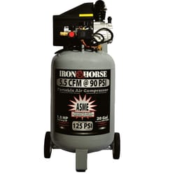 Iron Horse 20 gal Vertical Portable Air Compressor 125 psi 1.5 HP