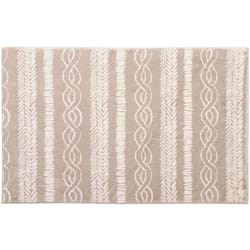 Cozy Living 21 in. W X 33 in. L Tan Casual Living Polyester Accent Rug