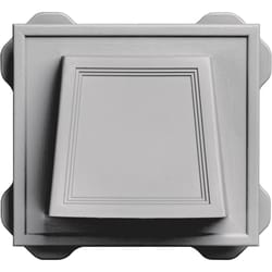 Builders Edge 7.6 in. H X 8.4 in. W Gray Vinyl Hooded Vent