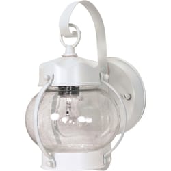 Nuvo Textured White Switch Incandescent Lantern Fixture