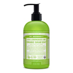 Dr. Bronner's Organic Lemongrass Lime Scent Sugar Scrub 12 oz