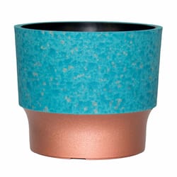 HC Companies 4.16 in. H X 4.84 in. W X 4.84 in. D Polyresin Sprite Succulent Pot Turquoise