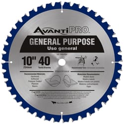 Avanti Pro 10 in. D X 5/8 in. General Purpose Carbide Tipped Circular Saw Blade 40 teeth 1 pk