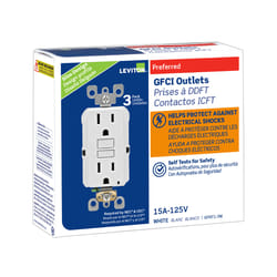 Leviton Smartlockpro 15 Amps 125 Volt Duplex White Gfci Outlet 5 15r 3 Pk Ace Hardware