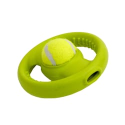 Hyper Pet Green Rubber Wheel Squeak Dog Toy 1 pk