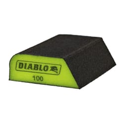Diablo 4 in. L X 2-1/2 in. W X 1 in. 100 Grit Fine Dual Edge Sanding Sponge