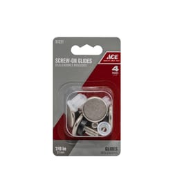 Ace Silver 7/8 in. Screw-On Nickel Chair Glide 1 pk