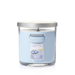 Yankee Candle Blue/Clear Beach Walk Scent Tumbler Candle Jar 7 oz