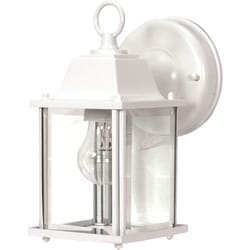 Nuvo Textured White Switch Incandescent Lantern Fixture