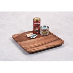 Kalmar Home Brown 1 in. H X 14 in. D Acacia Wood Lazy Susan