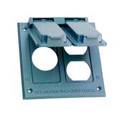 Sigma Engineered Solutions Square Die-Cast Metal 2 gang 4.54 in. H X 4.54 in. W Combo Box Cover