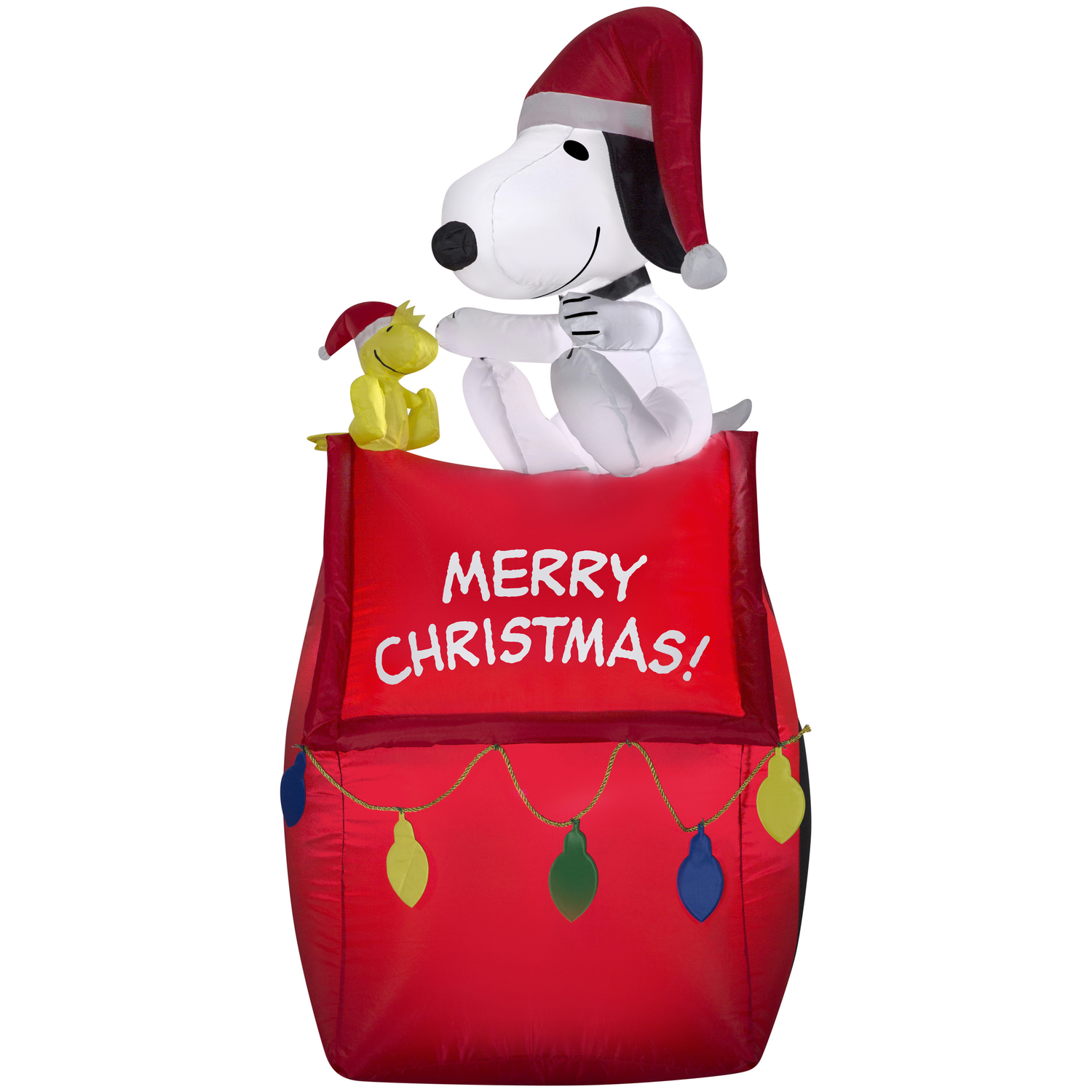 UPC 086786887080 product image for Gemmy Industries Airblown Snoopy On House With Banner And Lights Christmas Decor | upcitemdb.com
