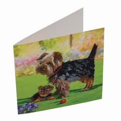Crystal Art Dogs Craft Card Kit Multicolored