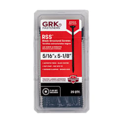 GRK RSS 5/16 or No. 15 in. X 5-1/8 in. L Star Black W-Cut Structural Wood Screws 1 pk