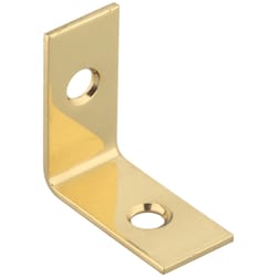 National Hardware 1 in. H X 0.5 in. W X 0.06 in. D Solid Brass Inside Corner Brace