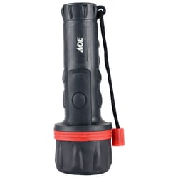 Ace 25 lm Black/Red LED Flashlight D Battery
