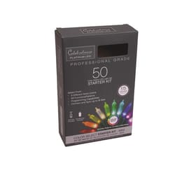 Celebrations Platinum LED T5 Multicolored 50 ct String Lights w/Remote Christmas Lights 25 ft.