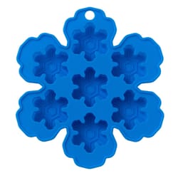 Chef Craft Blue Silicone Snowflake Ice Cube Tray