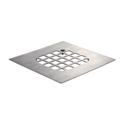 Danco 4-1/4 in. Brushed Nickel Square Stainless Steel Drain Cover