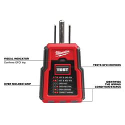 Milwaukee LED Receptacle Tester 1 pk