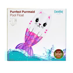 CocoNut Float Multicolored Vinyl Inflatable Purrfect Purrmaid Pool Float