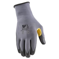 Wells Lamont Men's Indoor/Outdoor Gripper Grip Gloves Gray/Yellow XL 1 pair