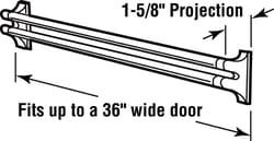 Prime-Line 36 in. L Gray Steel Push Plate 1 pk