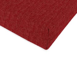 Jordan Manufacturing Red Polyester Chair Cushion 4 in. H X 22 in. W X 44 in. L