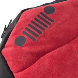 Jeep Red Fabric Sleeping Bag Pet Bed 4 in. H X 28 in. W X 43 in. L