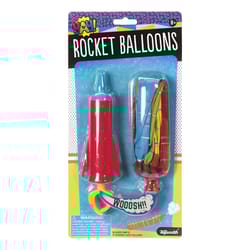 Toysmith Yay Rocket Balloons Multicolored 16 pc