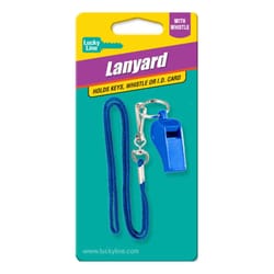 Lucky Line Nylon Assorted Lanyard with Whistle