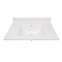 Arstar Camila Cultured Marble Vanity Top 31 in. W X 22 in. D White